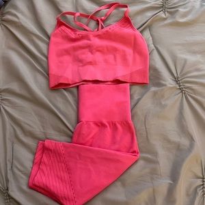 Hot pink workout set